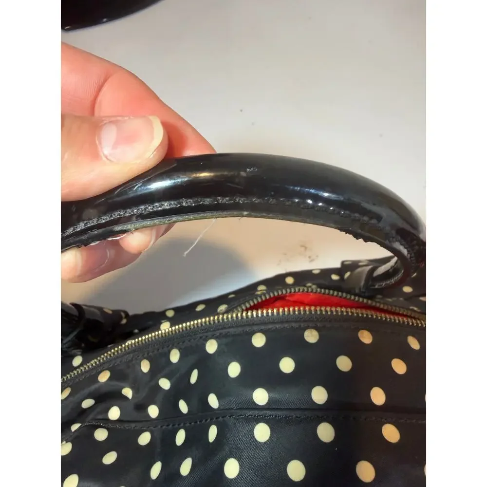 Kate Spade Stevie Spot Nylon Dot Shoulder Bag Tote Handbag Purse SEE PHOTOS